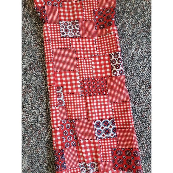 60s/70s Groovy‎ Red Plaid Slacks - Picture 3 of 4